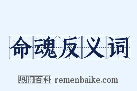 命魂反义词是什么意思的图片